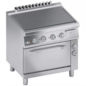 Commercial Electric Cooker Single Plate + Οven S900 90 x 90 cm K9ETP10FF ATA srl Italy