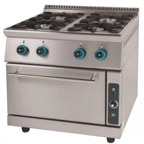 Commercial Gas Cooler 4 Hobs with Electric Oven FC4GFES9 SERGAS Greece
