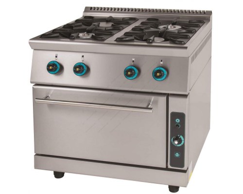 Commercial Gas Cooler 4 Hobs with Electric Oven FC4GFES9 SERGAS Greece