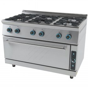 Κουζίνα Αερίου Εστιών Αερίου με Φούρνο FC6FLS7 SERGAS Ελλάδας