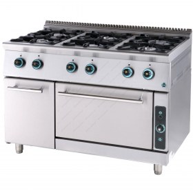 Κουζίνα Αερίου Εστιών Αερίου με Φούρνο FC6FS7 SERGAS Ελλαδας