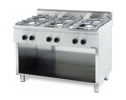 Επιδαπέδια Εστία Αερίου με 6 Εστίες 120 x 70 εκ. 206 ST EUROCHEF VIMITEX Ελλάδος