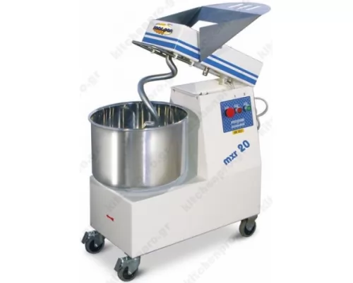Aytomatic Spiral Mixer 22 Lt - 2 Speeds with Tipping Head Three phase MXR20/2V MAC PAN Italy