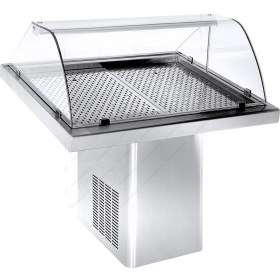 Fish Refrigerated Display Case 144 x 90 cm. PS KO 144M NIKI INOX Greece