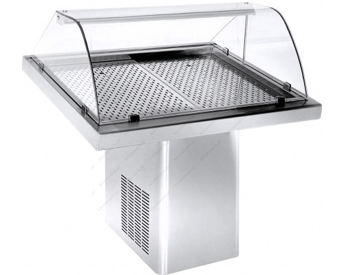 Fish Refrigerated Display Case 144 x 90 cm. PS KO 144M NIKI INOX Greece