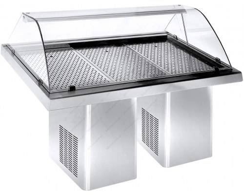 Επαγγελματικό Ψυγείο Βιτρίνα Προβολής Ψαριών 188 x 90 εκ. PS KO 188M NIKI INOX Ελλάδος