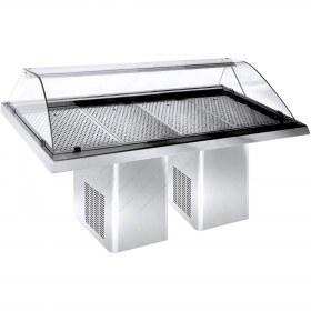 Fish Refrigerated Display Case 232 x 90 cm. PS KO 232Μ NIKI INOX Greece
