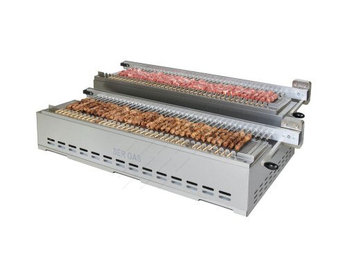 Καρβουνιέρα (Σουβλακιέρα) 2 Ορόφων Περιστρεφόμενη 127x86εκ SK78D SERGAS