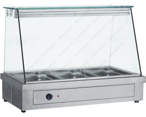 Επιτραπέζια Βιτρίνα Bain Marie 3GN 106 εκ. ΜΤ106 BAMBAS Ελλάδος