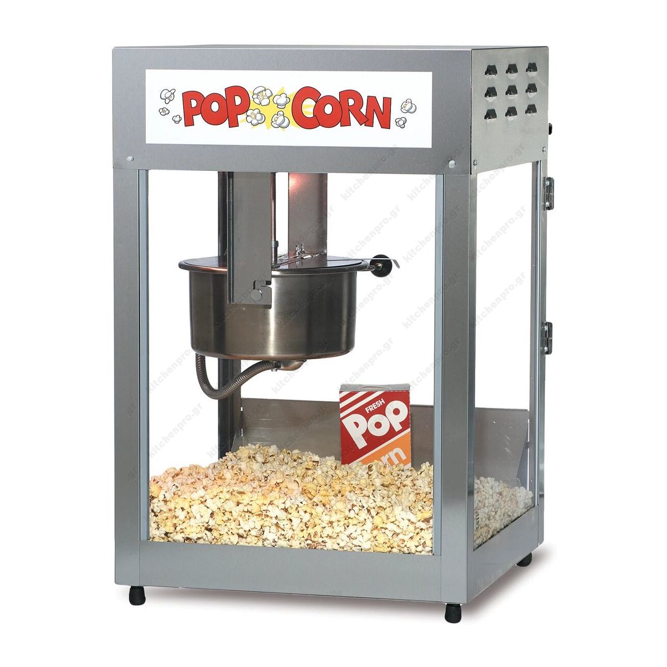 Upright discount popcorn machine