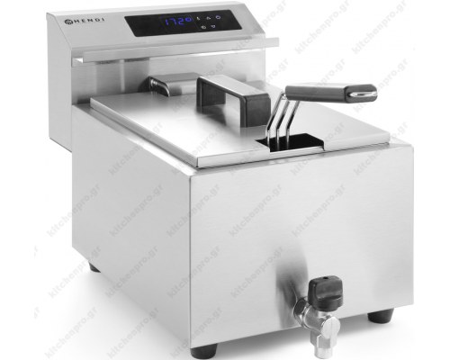 Electric Commercial Digital Fryer  8 Liters «Mastercook» with Faucet  HENDI Netherlands