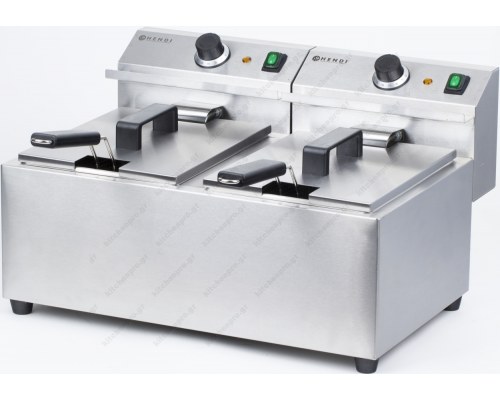 Electric Commercial Double Fryer  8 + 8 Liters «Mastercook» HENDI Netherlands