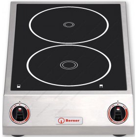 Επαγγελματική Εστία Ιnduction Διπλή 1.8 + 1.8 KW, BM2K3.5 BERNER Γερμανίας