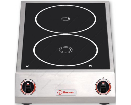 Επαγγελματική Εστία Ιnduction Διπλή 1.8 + 1.8 KW, BM2K3.5 BERNER Γερμανίας