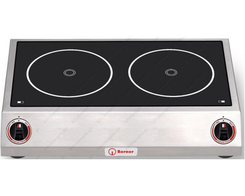 Επαγγελματική Εστία Ιnduction Διπλή 1.8 + 1.8 KW,  BM2Q3.5 BERNER Γερμανίας
