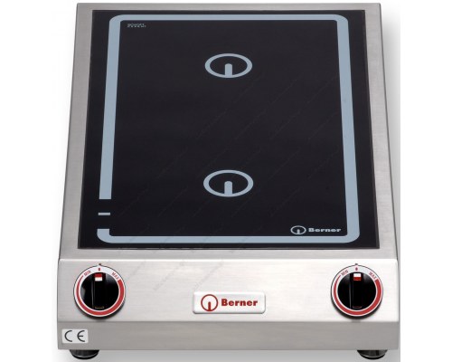 Επαγγελματική Εστία Ιnduction Διπλή 3.5 + 3.5 KW, BI2K7 BERNER Γερμανίας 