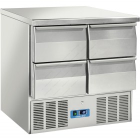 Επαγγελματικό Ψυγείο Πάγκος - Συντήρηση 90 x 70 εκ. 4 Συρτάρια GN 1/1 CRD94A COOLHEAD Ιταλίας