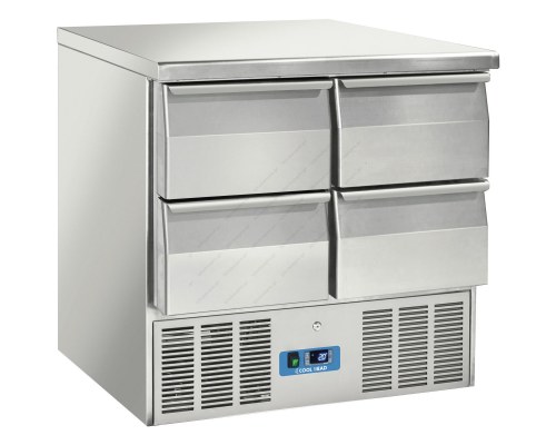 Επαγγελματικό Ψυγείο Πάγκος - Συντήρηση 90 x 70 εκ. 4 Συρτάρια GN 1/1 CRD94A COOLHEAD Ιταλίας