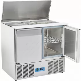 Saladette Refrigerated Cournter 90 x 70 cm 2 Doors GN 1/1 CR90A COOLHEAD Italy