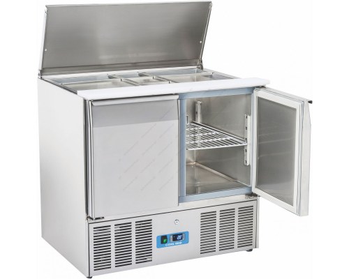 Επαγγελματικό Ψυγείο Πάγκος Τοστ - Σαλατών 90 x 70 εκ. 2 Πόρτες GN 1/1 CR90A COOLHEAD Ιταλίας
