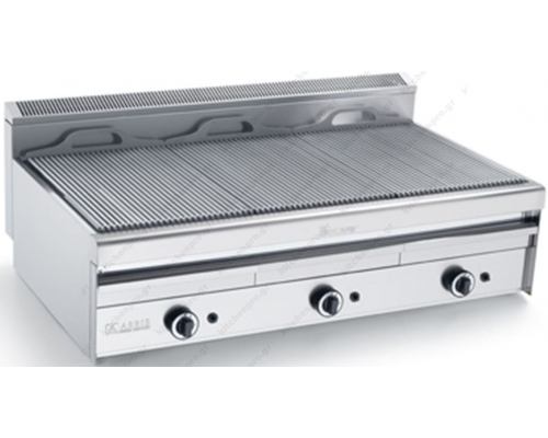 Επαγγελματικό Grill Αερίου Τριπλό Nερού 120 x 70 εκ. GV1270 Top GRILLVAPOR ARRIS Iταλίας