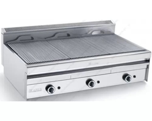 Commercial Gas Triple Water Grill 120 x 70 cm GV1270 Top GRILLVAPOR ARRIS Italy