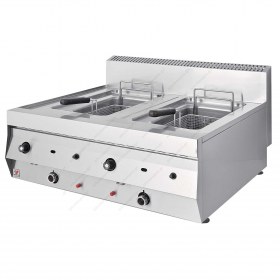 Επαγγελματική Φριτέζα Αερίου Διπλή 10+10 Λίτρων FL102 NORTH Ελλάδος