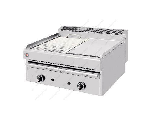 Επαγγελματικό Grill (Γκριλιέρα) Αερίου Διπλό 76.5x63 εκ. Τ25 NORTH Ελλάδος