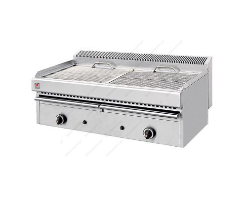 Επαγγελματικό Grill (Γκριλιέρα) Αερίου Διπλό 100x51 εκ. V20 NORTH Ελλάδος