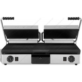 Επαγγελματική Τοστιέρα Διπλή Ραβδωτή Πάνω - Κάτω 64x38 εκ. 16050 MILAN TOAST Ιταλίας