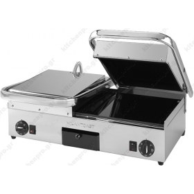 Επαγγελματική Τοστιέρα Διπλή Κεραμική Λεία Πάνω & Κάτω 64 x 48 εκ. 17060 MILAN TOAST Ιταλίας