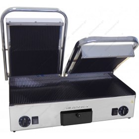 Επαγγελματική Τοστιέρα Διπλή Κεραμική Ραβδωτή Πάνω & Κάτω 41 x 48 εκ. 17062 MILAN TOAST Ιταλίας