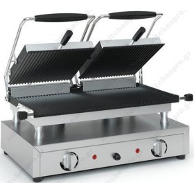 Επαγγελματική Τοστιέρα Διπλή 56 x 39 εκ. Ραβδωτή ή Λεία LUXURY Τ405 TZETHAN Ελλάδος