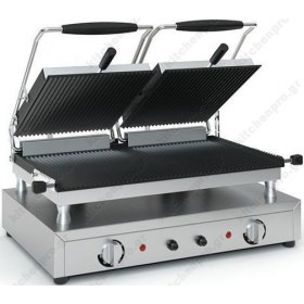 Επαγγελματική Τοστιέρα Διπλή 62 x 52 εκ. Ραβδωτή ή Λεία LUXURY Τ406 TZETHAN Ελλάδος