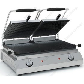 Επαγγελματική Τοστιέρα Διπλή 60 x 49 εκ. Ραβδωτή ή Λεία ECO Τ306 TZETHAN Ελλάδος