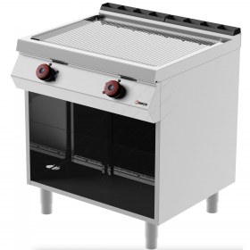 Ραβδωτό Ηλεκτρικό Πλατό Ψησίματος Χρωμίου 80x70 εκ FTE72ME DESCO Ιταλίας