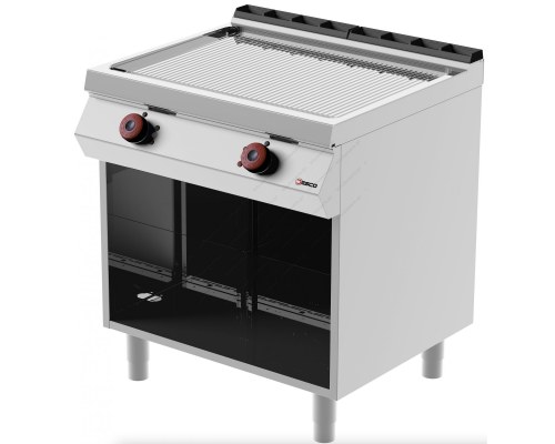 Ραβδωτό Ηλεκτρικό Πλατό Ψησίματος Χρωμίου 80x70 εκ. FTE72ME DESCO Ιταλίας