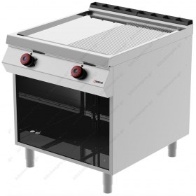 Λείο & Ραβδωτό Ηλεκτρικό Πλατό Ψησίματος Χρωμίου 80x90 εκ FTE92MF DESCO Ιταλίας