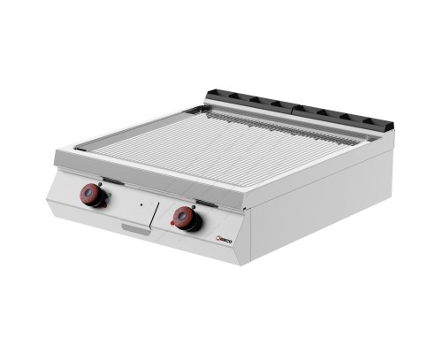 Ραβδωτό Ηλεκτρικό Πλατό Ψησίματος Χρωμίου 80x90 εκ. FTE92TE DESCO Ιταλίας