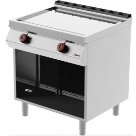 Λείο Πλατό Ψησίματος Χρωμίου Αερίου 80x70 εκ FTG72MD DESCO Ιταλίας