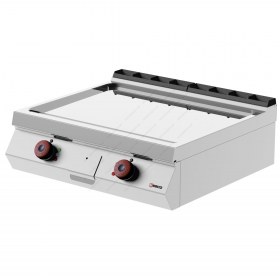 Λείο Πλατό Ψησίματος Χρωμίου Αερίου 80x70 εκ FTG72TD DESCO Ιταλίας