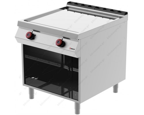 Λείο Πλατό Ψησίματος Χρωμίου Αερίου 80x90 εκ. FTG92MD DESCO Ιταλίας