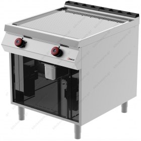 Ραβδωτό Πλατό Ψησίματος Χρωμίου Αερίου 80x90 εκ FTG92ME DESCO Ιταλίας