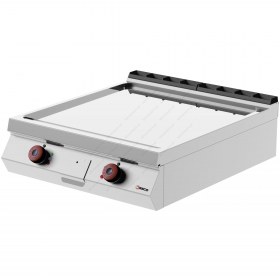 Λείο Πλατό Ψησίματος Χρωμίου Αερίου 80x90 εκ FTG92TD DESCO Ιταλίας