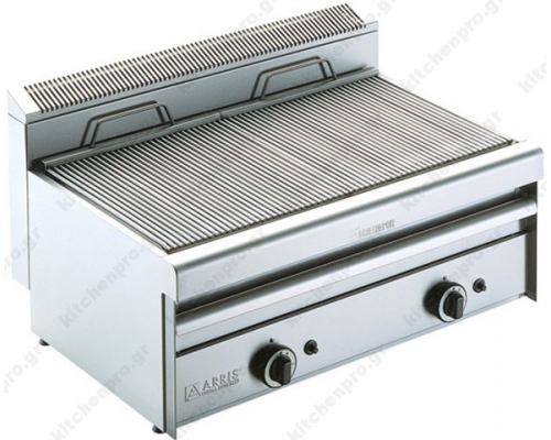 Επαγγελματικό Grill Αερίου Διπλό Nερού 80 x 55 εκ. GV855 Top GRILLVAPOR ARRIS Ιταλίας