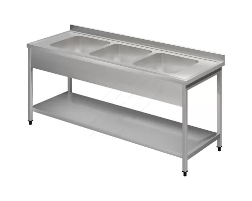 Triple Sink Unit 240 cm 3 Bowls