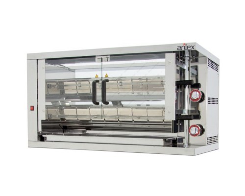 Rotisserie - Κοτοπουλιέρα Αερίου με 2 Σούβλες, 8-12 Κοτόπουλα 2ASG, ARILEX Ισπανίας
