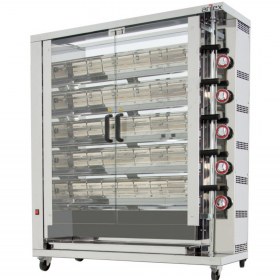 Rotisserie - Κοτοπουλιέρα Αερίου με 5 Σούβλες, 20-30 Κοτόπουλα 5ASG, ARILEX Ισπανίας