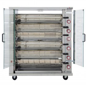 Rotisserie - Κοτοπουλιέρα Αερίου με 6 Σούβλες, 24-36 Κοτόπουλα 6ASG, ARILEX Ισπανίας