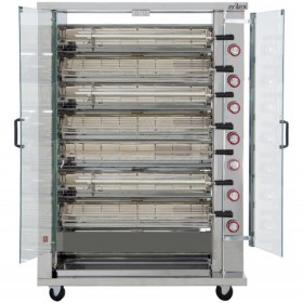 Rotisserie - Κοτοπουλιέρα Αερίου με 7 Σούβλες, 28-42 Κοτόπουλα 7ASG, ARILEX Ισπανίας